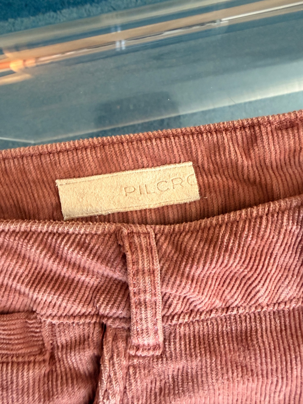 Pilcro Women's Corduroy Wide-Leg Jeans in Rust - Picture 6 of 14